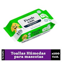 Toallas Húmedas Perro Gato Fresh Can Té Verde 100 Unidades
