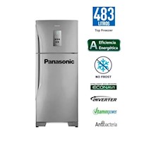 Refrigeradora Panasonic NR-BT55PV2XD No Frost 483 Litros Silver