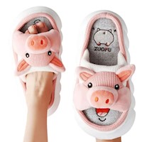 Pantuflas Sandalias Kawaii Cerdito