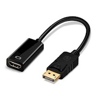 Adaptador Displayport a Hdmi Cable Convertidor Negro