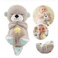 NUTRIA DORMILONA QUE RESPIRA - PELUCHE SENSORIAL MUSICAL GRIS