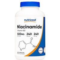 NIACINAMIDE 500MG VITAMINA B3 NUTRICOST 240 CAPSULAS