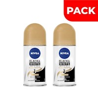 Dúo Pack Nivea Deo Mujer Roll Invisible B&W Toque Seda - Frasco 50Ml