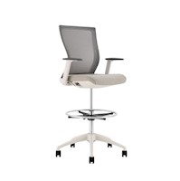 Silla De Oficina Ergonómica Giratoria o 6 New Light Bar Blanco