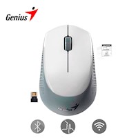 Mouse silencioso Genius NX-8000S Bluetooth receptor USB 24GHz Blanco