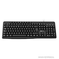 Teclado Xtech XTK-140S USB Cableado Español Negro 105 Teclas y 9 Multimedia