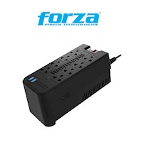 Estabilizador De Voltaje Forza FVR-1222USB 1200va 600w Color Negro