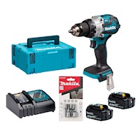 Taladro Percutor 1/2" 18V Lxt Bl Baretool + Set Dados Makita