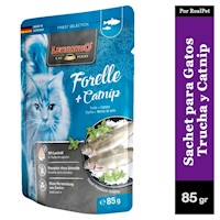 Sachet para Gato Leonardo sabor Trucha y Catnip 85 gr
