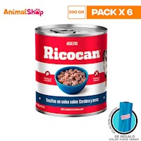 Ricocan Adulto Trocitos Cordero Arroz Lta 290Gr X6 Un