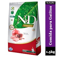 Comida para Gatitos Kitten N&D Pollo y Granada 1.5 kg