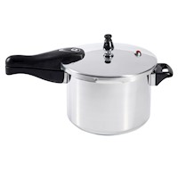 Olla a presión de aluminio 7 litros Oster Brissago plateado