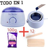 Combo Olla de Cera PRO WAX 100 + Cera 100gr + 12 Palitos