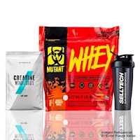 Mutant Whey 5lb Chocolate+Creatina Myprotein 250gr+Shaker