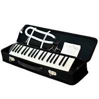 Melódica de 37 Teclas con Estuche y Boquillas Negro
