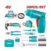 SET ATORNILLADOR DESTORNILLADOR 4V INALÁMBRICO 36PZS -THKTHP10386