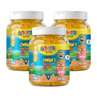 PACK 3 GOMITAS OMEGA 3 PARA NIÑOS SOTTCOR LABS 150 UNIDADES