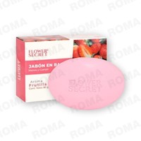 JABÓN EN BARRA AROMA FRUTILLA 90G FLOWER SECRET