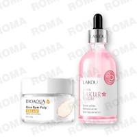 PACK CREMA ACLARANTE BIOAQUA Y SERUM JAPAN SAKURA LAIKOU