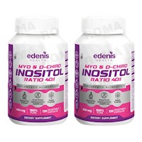 PACK 2 MYO & D-CHIRO INOSITOL 120 CÁPSULAS EDENIS HEALTH