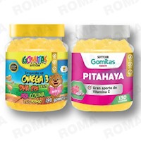 PACK 2 GOMITAS OMEGA 3 NIÑOS + PITAHAYA ADULTOS SOTTCORLABS