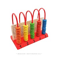 ABACO DE MADERA X5 - JUEGO DIDÁCTICO