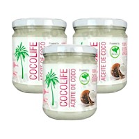 PACK 3 ACEITE DE COCO 450ML BIOLSELVA