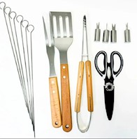 Set de Utensilios Parrilleros de 15 Piezas con Estuche – 10390073