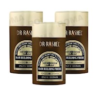 PACK 3 POLVO DE FIBRAS CAPILARES MARRÓN 22G DR RASHEL