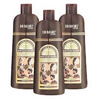 PACK 3 SHAMPOO TINTE COLÁGENO Y ACEITE ARGÁN CASTAÑO 400ML DR RASHEL