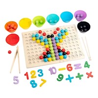 CUENTAS CON TABLERO DE CLAVIJAS MONTESORI - JUEGO DIDÁCTICO
