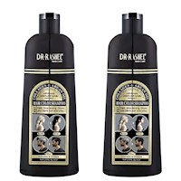 PACK 2 SHAMPOO TINTE COLÁGENO Y ACEITE DE ARGÁN NEGRO 400ML DR RASHEL