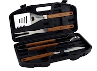 SET DE UTENSILIOS X 04 BBQ CON MALETIN PLAST - 224004001
