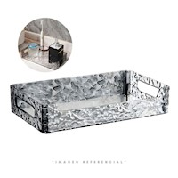 ORGANIZADOR DE ACRÍLICO ADHESIVO PARA PARED DE BAÑO