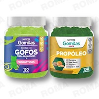 PACK 2 GOMITAS GOFOS NIÑOS + PROPOLEO ADULTO SOTTCORLABS