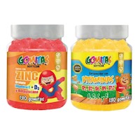 PACK 2 GOMITAS ZINC OROTATE NIÑOS  + VITAMINAS NIÑOS SOTTCORLABS