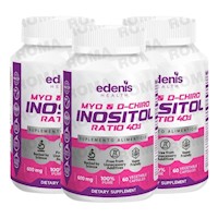 PACK 3 MYO & D-CHIRO INOSITOL 60 CÁPSULAS EDENIS HEALTH