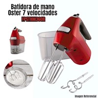BATIDORA DE MANO OSTER 7 VEL + TURBO FPSTHM360R ROJO