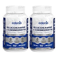 PACK 2 GLUCOSAMINA + CONDROITINA 120 CÁPSULAS EDENIS HEALTH