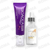 PACK CREMA BLANQUEADORA DE ZONAS BIOAQUA y ESENCIA DE ARROZ BLIANLIAN