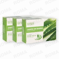 PACK 3 JABONES EN BARRA AROMA A ALOE VERA 270G FLOWER SECRET