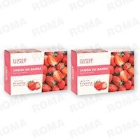 PACK 2 JABONES EN BARRA AROMA FRUTILLA 180G FLOWER SECRET
