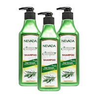 PACK 3 SHAMPOO ROMERO CRECEPELO  520ML NEVADA