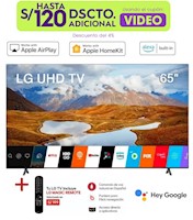 Televisor 65" LG UHD 4K Smart TV ThinQ AI 65UR8750