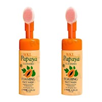 PACK 2 LIMPIADOR FACIAL ESPUMOSO PAPAYA 150ML WOKALI