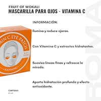 PACK 3 MASCARILLA PARA OJOS VITAMINA C 60UND WOKALI