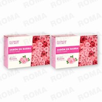 PACK 2 JABONES EN BARRA AROMA A ROSAS 180G FLOWER SECRECT