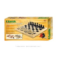 JUEGO DE MESA AJEDREZ 3 EN 1 MEDIANO