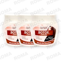 PACK 3 BOTOX CAPILAR SHOCK DE KERATINA FLOWER SECRET 1500ML