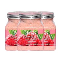 PACK 3 CREMA EXFOLIANTE FRAMBUESA FLOWER SECRECT 1500ML